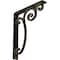 Ekena Millwork Avery Wrought Iron Bracket, (Single center brace), Antiqued Pale Gold 1 1/2"W x 10"D x 12"H BKTM01X10X12SAVAPG - alternate 1